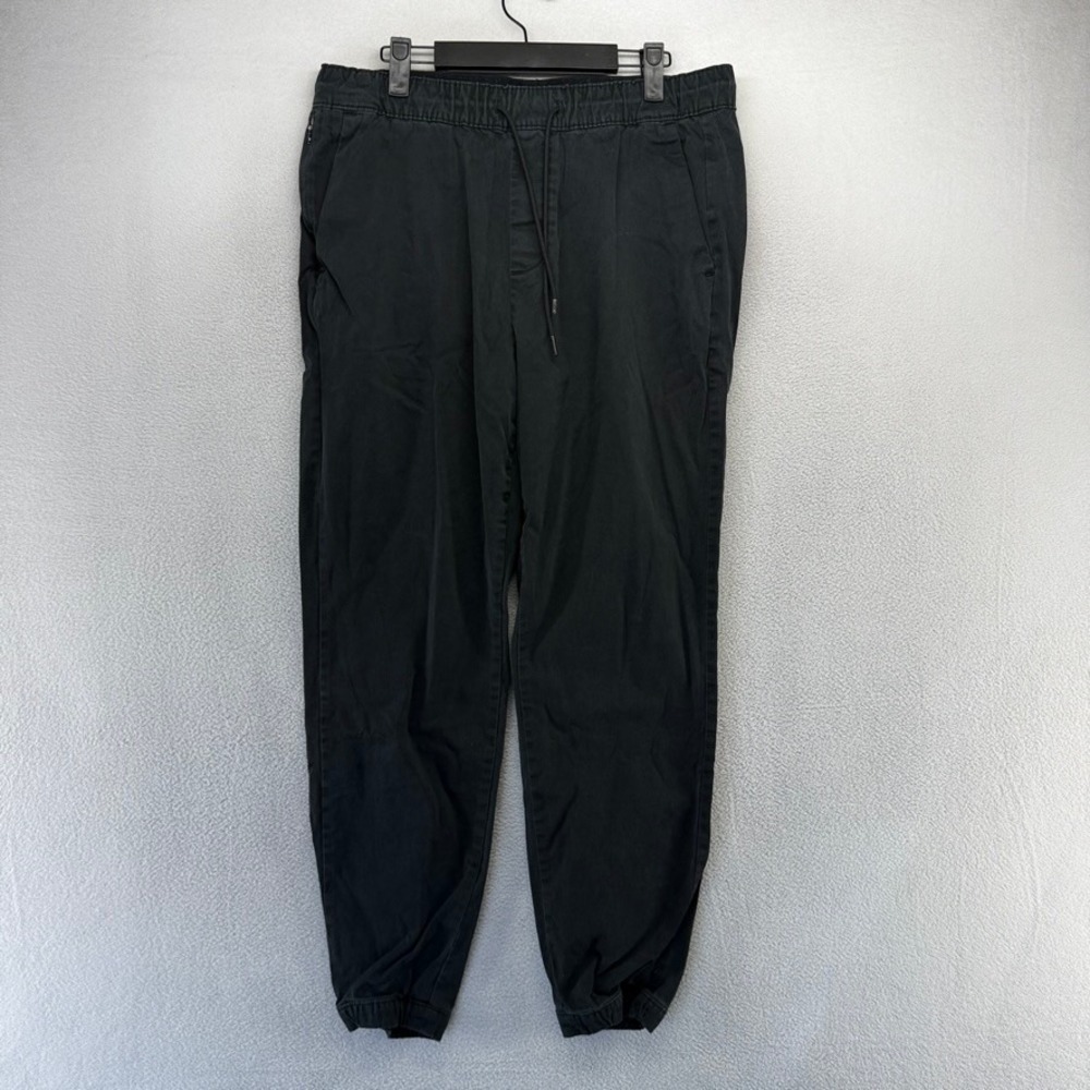 Abercrombie Fitch Pants Mens Large Black Jogger Stretch Chino Casual Cotton